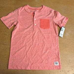 Oshkosh b gosh size 8/8A peach pocket button T-shirt
